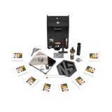 NugSmasher Mini 2-ton rosin press essentials bundle: machine, extraction bags, scale, and dab tools.