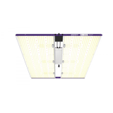 Secret Lighting SL-680 MEGA LED grow light with illuminated white panels, visible yellow and red diodes.