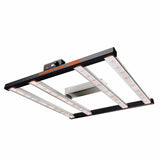 Spider Farmer SE3000 full spectrum LED grow light with black frame and glowing white and red diodes.