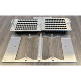STM Canna Rocketbox 2.0 adapter set starter kit: two metal tube racks holding black tubes, and a separate base.