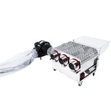 CenturionPro 3.0 SS medical-grade wet/dry bud trimming machine, stainless steel, with 3 ports, blower, and collection bags.