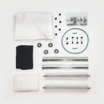 CenturionPro Gladiator trimmer parts kit, including replacement rollers, bearings, gaskets, cloths, and hardware.