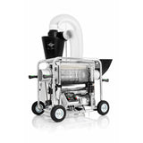 Twister T2 Trim Saver Combo Package, an industrial plant trimmer with chrome frame, vacuum, and wheels on white background.