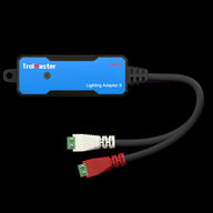 TrolMaster LMA-9 lighting adapter with blue casing, 