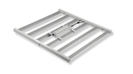 Full spectrum LED grow light with aluminum frame and driver.