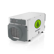 White and grey Anden A70 dehumidifier with front air grille, control panel, and green Anden logo.