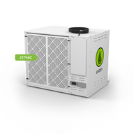 White Anden A710V3 277VAC industrial dehumidifier, 710 PPD, with front filters, digital display, and Anden logo.