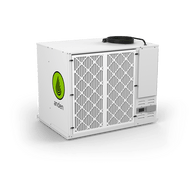 White Anden A710V3 dehumidifier with prominent front air filters, digital display, and coiled power cord.