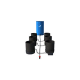 Autopot FlexiPot XL 6-pot hydroponic grow system with a blue reservoir and black fabric pots.