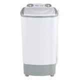 White and gray "Bubble Magic" 20-gallon portable washing machine with a round top and controls.