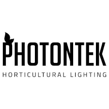 PHOTONTEK HORTICULTURAL LIGHTING logo, black text on white, with a leaf design integrated into the letter 'P'.