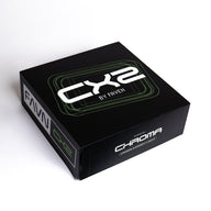 Black box for Faven Chroma CX2 controller, with white CX2 logo and 