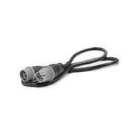 Black cable with grey connectors, one end with pins, the other with sockets.