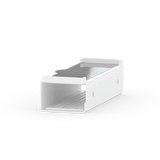 White Futurola Knockbox Unload Station with a ridged metal processing surface and internal grid for collection.