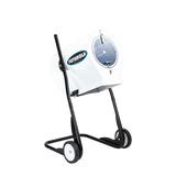 White Futurola Super OG pre-roll shredder, grinder, and sifter with wheeled stand.