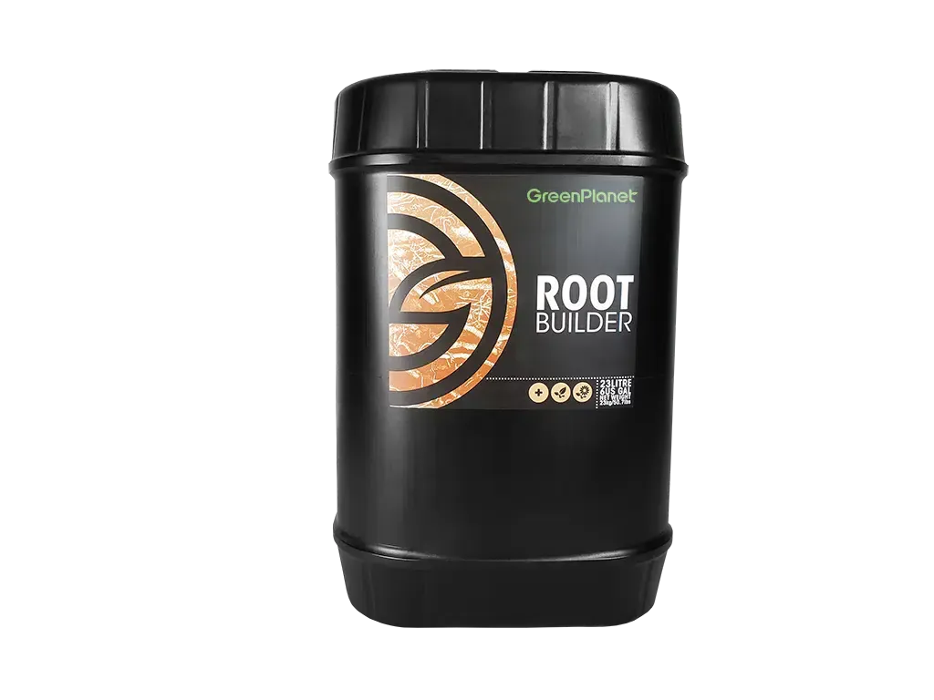 Black GreenPlanet Root Builder container with orange logo and text, 23L size.