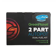 GreenPlanet 2 Part AutoPot Dual Fuel Kit box with logo, nutrient details.