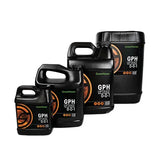 Black jugs of GreenPlanet GPH Uptake 0-0-1 fertilizer.