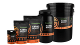 GreenPlanet Karbo Boost beneficial microbe food in various sizes: 60g, 600g, 1kg, 2.3kg, and 11.3kg.
