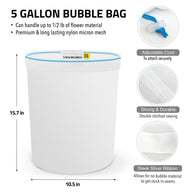 5-gallon bubble bag, 15.7