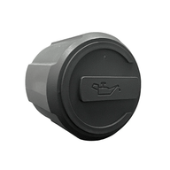 Black oil cap with an oil can icon.