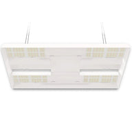 White LED grow light, rectangular, with multiple enhanced spectrum panels for horticultural use.