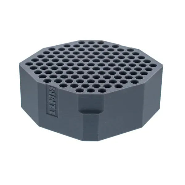 Gray 11mm King Kone insert tray with honeycomb pattern of holes, white background.