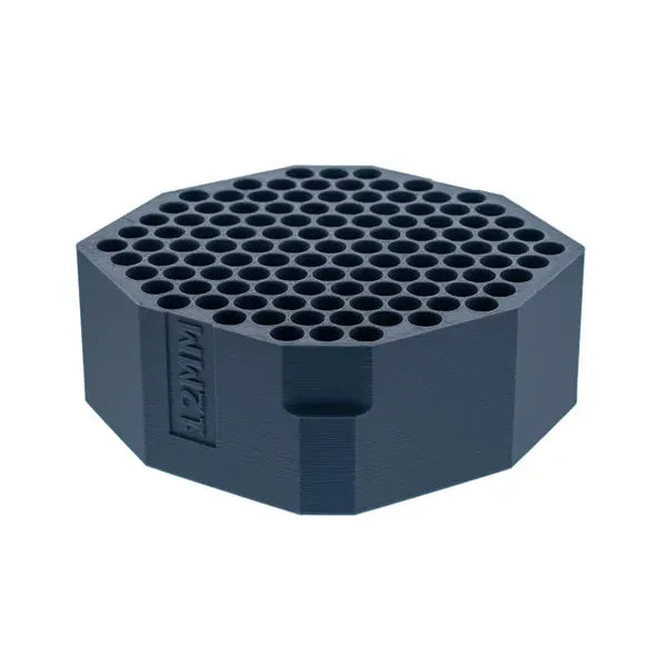 Dark blue 12mm king cone tray with honeycomb pattern of 120 conical holders.