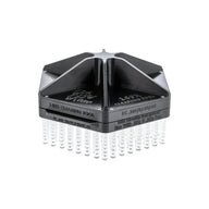 Black King Kone clearing tool with clear bristles, labeled for 169 tube metering tray.
