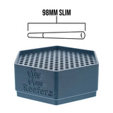 Blue hexagonal "King Kone Reefer Tray" with 98mm slim cone graphic.