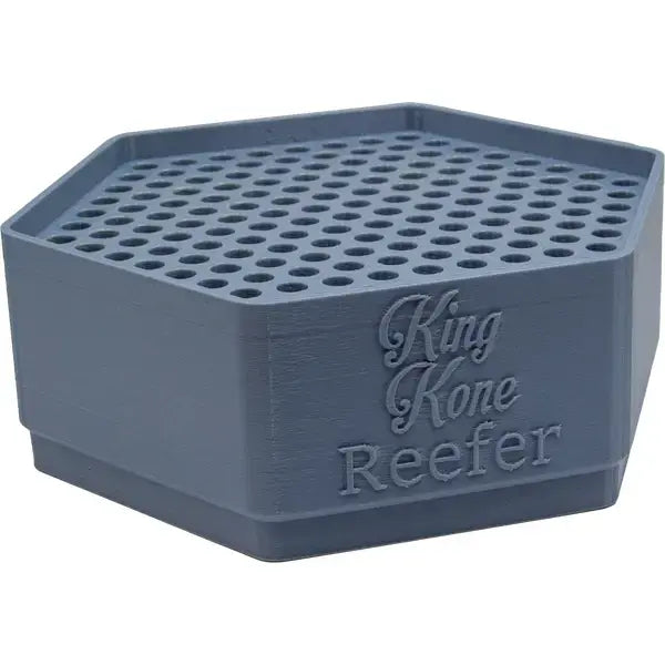 Gray King Kone Reefer tray with many small holes on top.