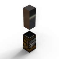 NugSmasher 3.5g pre-press mold with 'ROSIN M SIMP' text, and a reflective pressing block above it.