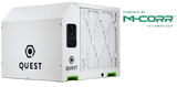 Quest 155-pint dehumidifier with M-Corr Technology and hexagonal logo