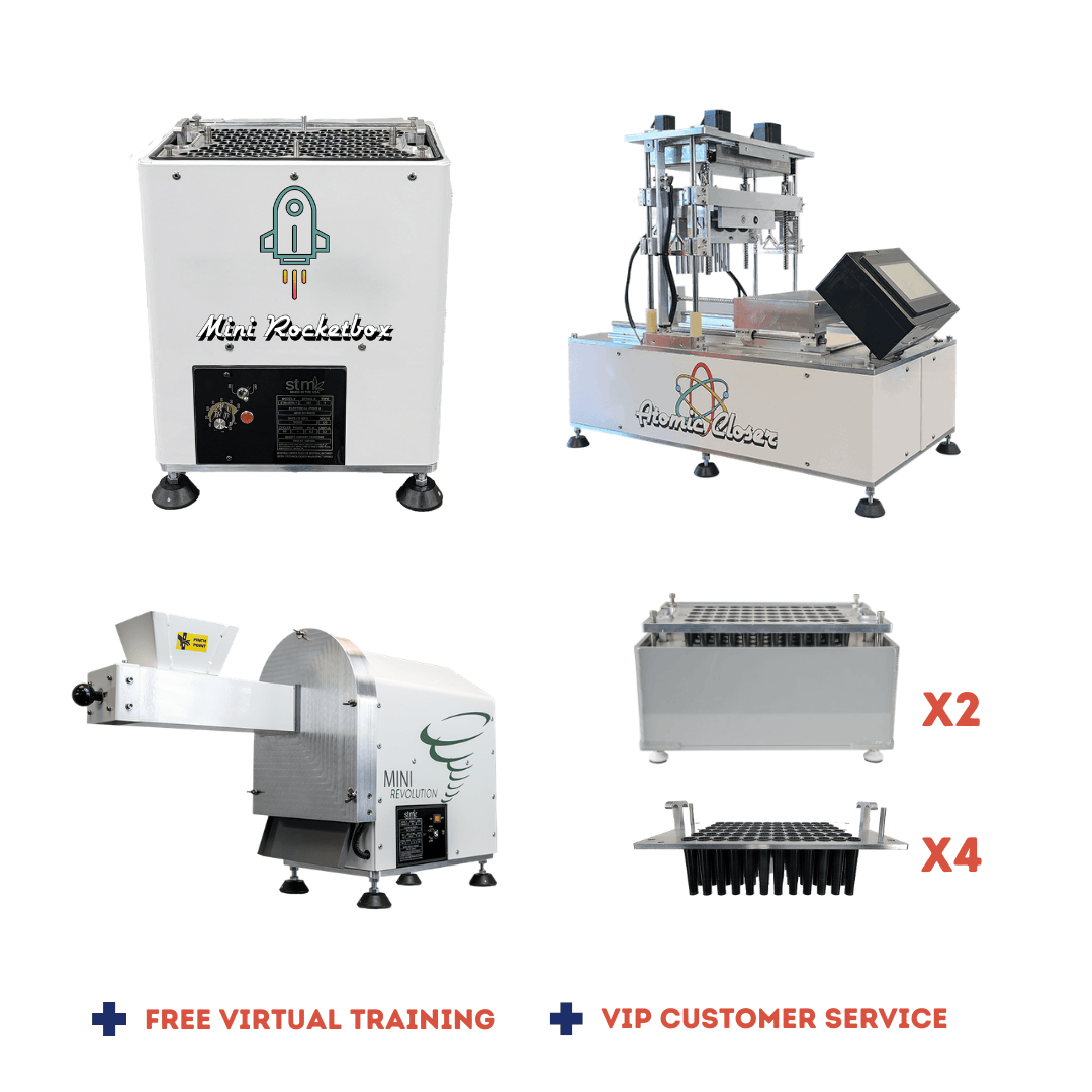 Stm Canna Harvest Package: Mini Rocketbox, Atomic Closer, Mini Revolution, seed trays & training.