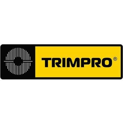 TRIMPRO logo: black section with white striped circle, yellow section with black text 'TRIMPRO®'.