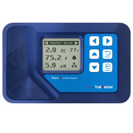 Blue Aqua-X NFS-1 TrolMaster irrigation controller with digital display and buttons.