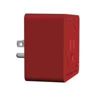 Red TrolMaster CO2 Emergency Stop Station with a two-pronged plug and a single outlet.