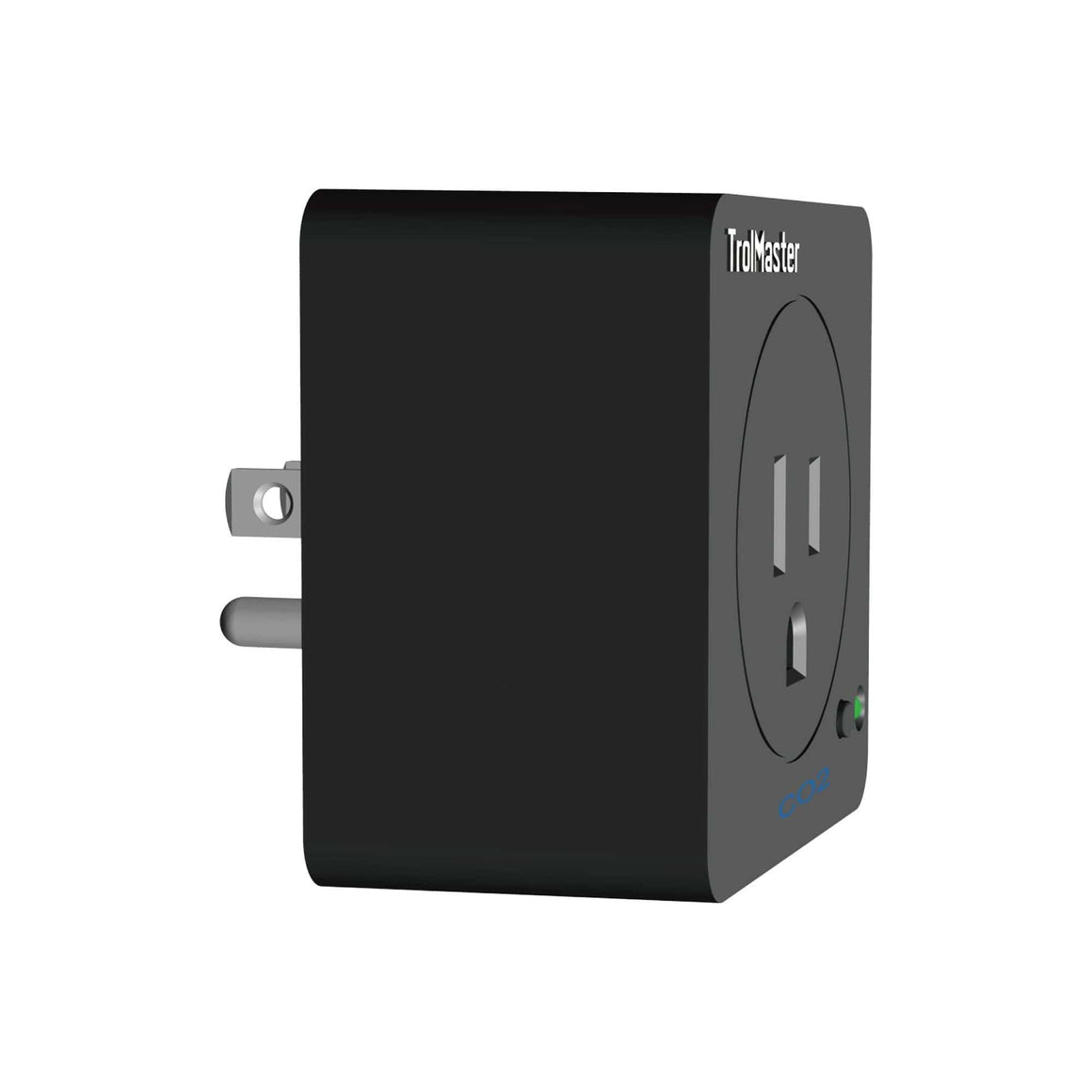TrolMaster DSC-1 CO2 device station plug with outlet and green indicator light.
