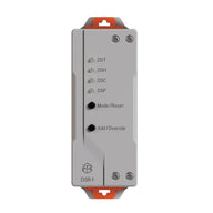 Trolmaster DSR-1 relay station with LED indicators for DST, DSH, DSC, DSP, Mode/Reset, and Add/Override.