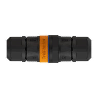 Black inline coupler with 