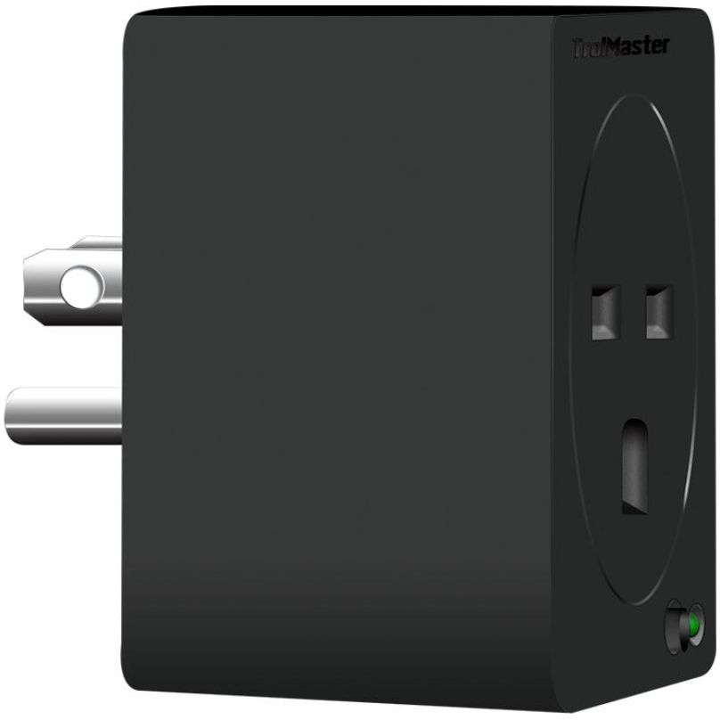 Black TrolMaster Hydro-X 240V humidity device station with two outlets and a green indicator light.
