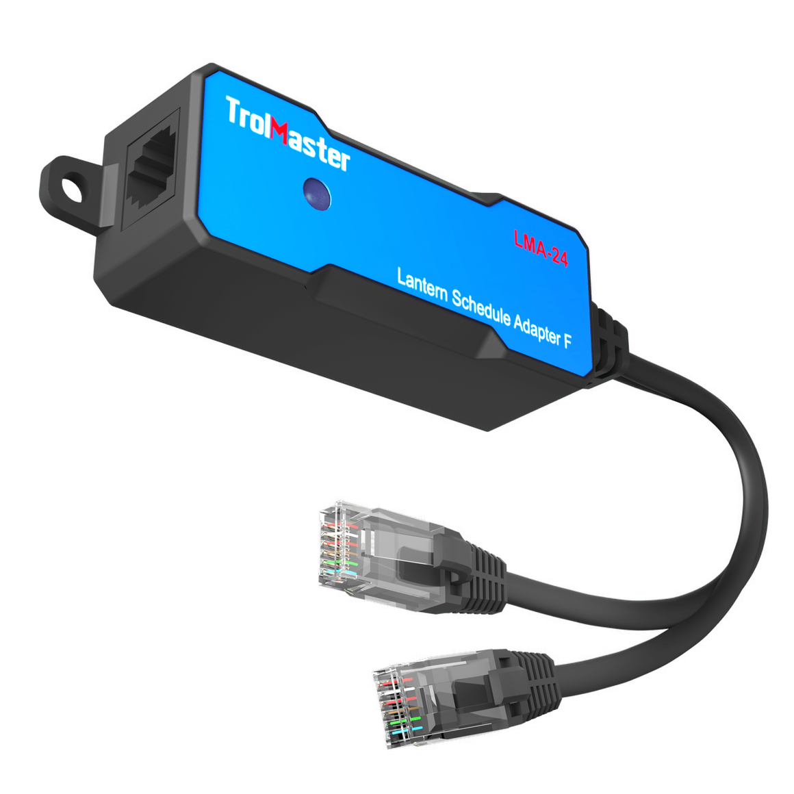 TrolMaster LMA-24 Lantern Schedule Adapter with dual RJ45 connectors.