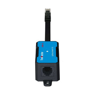 TrolMaster LMA-15 DLI adapter with Ethernet plug, blue body, and RJ45 port.