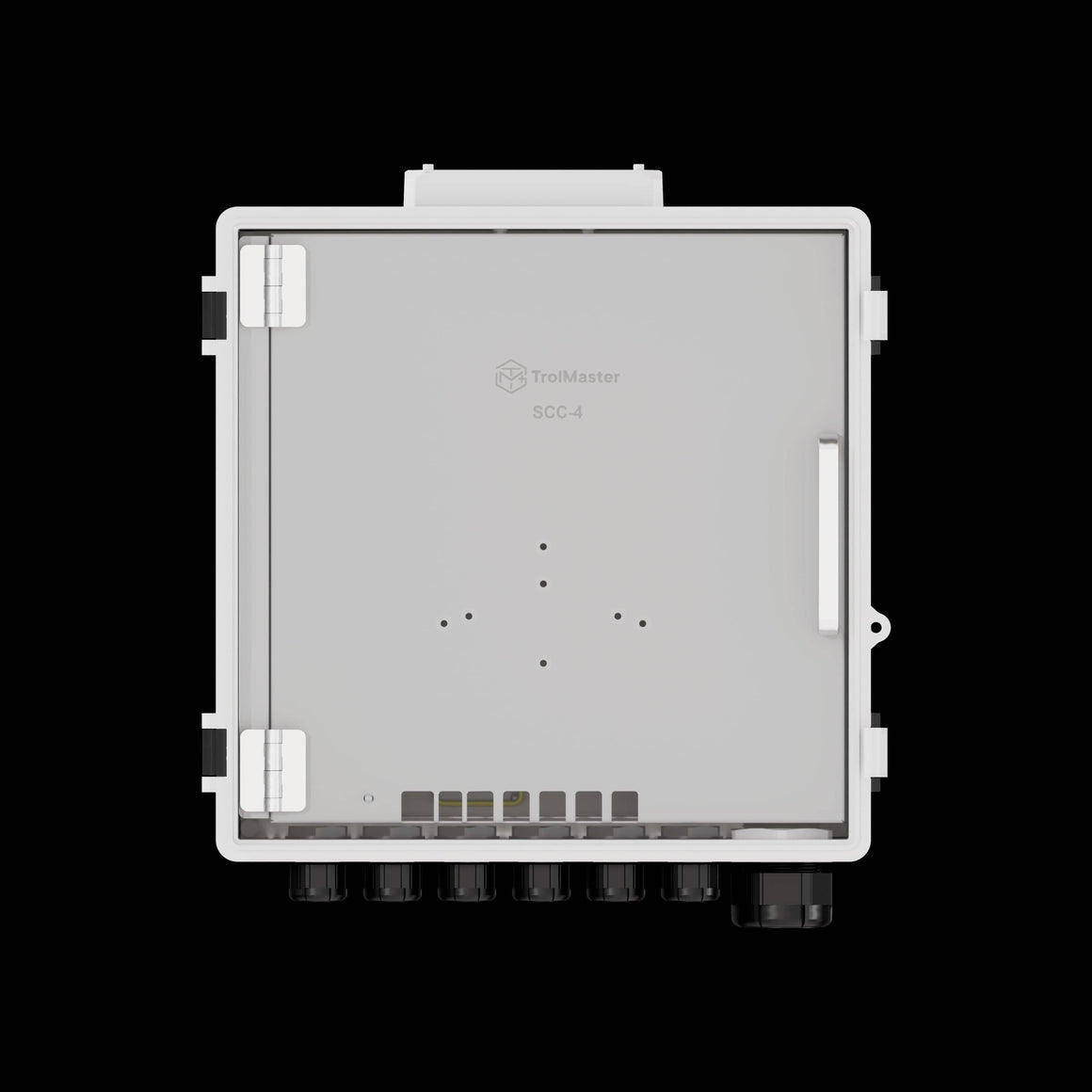 TrolMaster SCC-4 mini controller cabinet with logo and model number on white background.