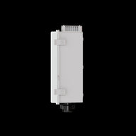 TrolMaster SCC-4 Mini controller cabinet, white, side view, with mounting clips and connector.