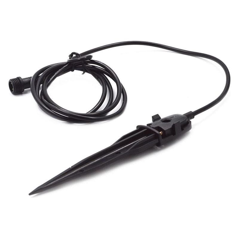 Black wire with a coiled section, a spike mount, and a connector on a white background.