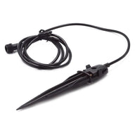 Black wire with a coiled section, a spike mount, and a connector on a white background.