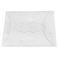 White plastic reservoir lid with embossed 