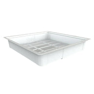 White flood tray with internal grid structure, 3x3 grid design.