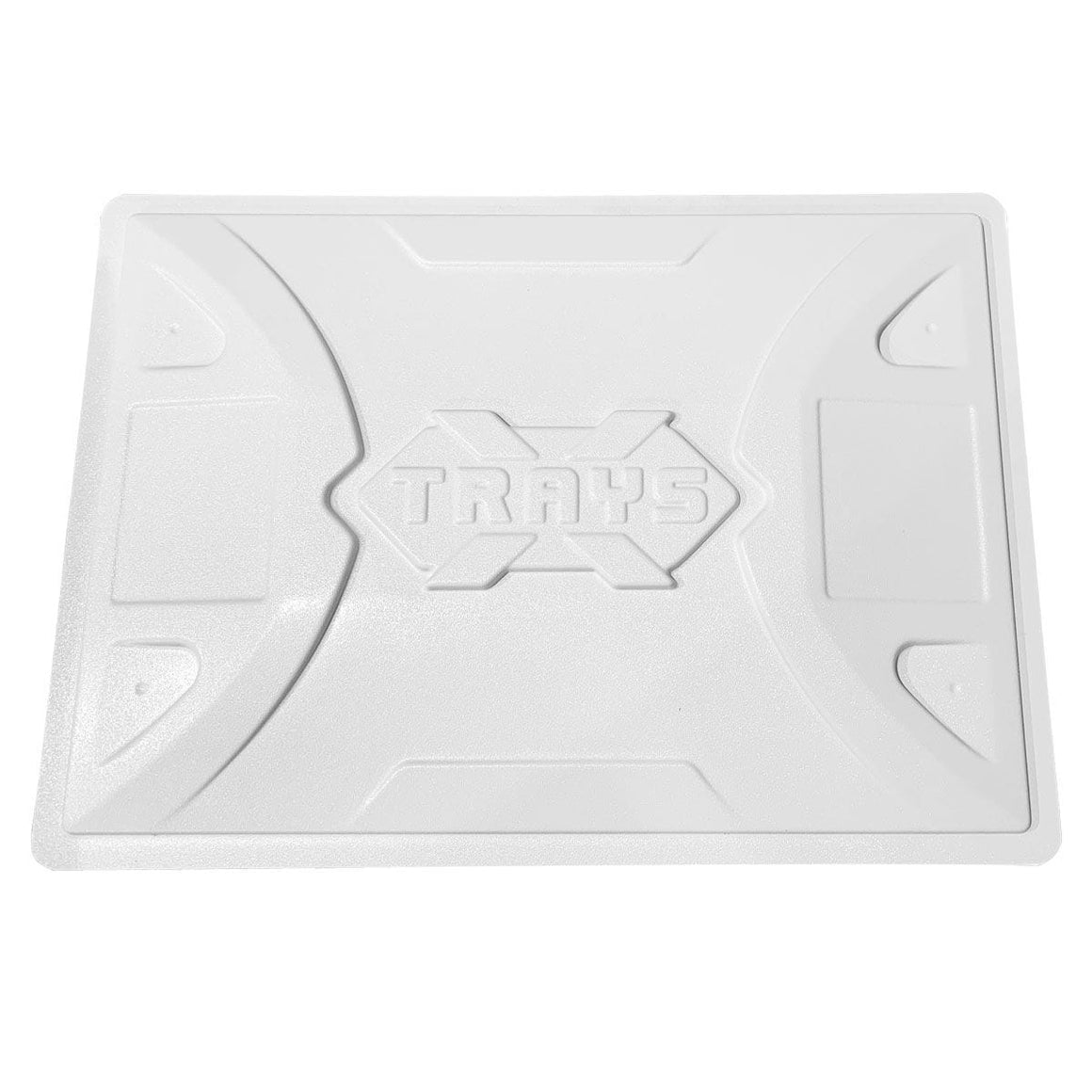 White "XTRAYS" logo on a rectangular reservoir lid.
